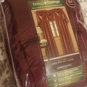 4 - 54×84 Energy Saving Curtains; Burgundy